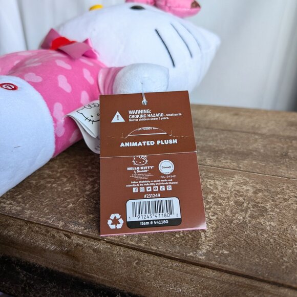 Sanrio Hello Kitty Valentines Day Animated Side Stepper Plush NWT - Picture 8 of 8